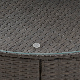 Home Detail Mijas Corner Rattan Sofa Garden Set, Brown Rattan - thumbnail 7