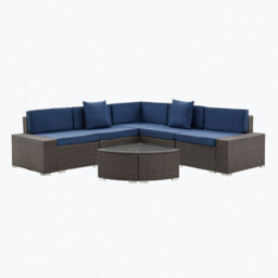 Home Detail Mijas Corner Rattan Sofa Garden Set, Brown Rattan - thumbnail 2