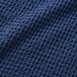 Pineapple Elephant Jaipur Chunky Waffle Cotton 150X200Cm Blanket Throw Navy Blue - thumbnail 3