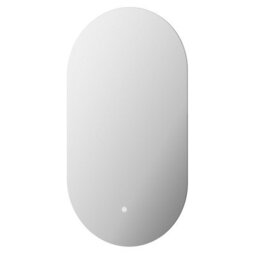 Affine Oval Led Bathroom Mirror Backlit Touch Demister Pad Mains Powered 550X100mm - thumbnail 2