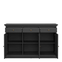 Wyld Haus Osaka Farmhouse Dark Grey Wooden Sideboard, 3 Doors 3 Drawers, 1480mm W - thumbnail 7