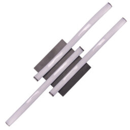 Happy Homewares Modern Triple Wavy Strip Flush Led Ceiling Light Fixture In Matte Black Sand - thumbnail 3