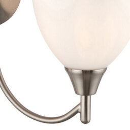 Luminosa Lighting Luminosa Alton 2 Light Indoor Wall Light Satin Chrome With Matt Opal Glass, E14 - thumbnail 3