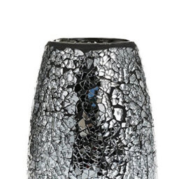 London Boutique Decorative Vase Mosaic Black Handmade Glitter Vase Sparkle Glass Gift Present (Black) - thumbnail 6