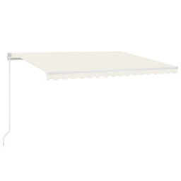 Berkfield Manual Retractable Awning 400X350 Cm Cream - thumbnail 2