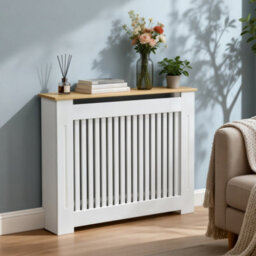 Fativo Vertical Radiator Cover Grill Shelf Cabinet Mdf Wood Modern Traditional Furniture (H 830 X W 1120 X D 200 mm) - thumbnail 7