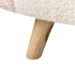 Wyld And Coco Kids Armchair Pastel Pink Boucle Upholstered With Rubberwood Legs, Compact 52 X 46 X 46 Cm - thumbnail 9
