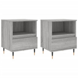 Berkfield Bedside Cabinets 2 Pcs Grey Sonoma 40X35X50 Cm Engineered Wood - thumbnail 2