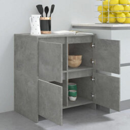 Berkfield Sideboard Concrete Grey 70X41X75 Cm Engineered Wood - thumbnail 8
