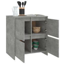 Berkfield Sideboard Concrete Grey 70X41X75 Cm Engineered Wood - thumbnail 6