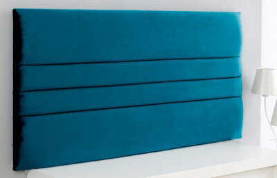 "Adore Designs Zona Plush Velvet 6Ft Super King 20"" Headboard -  Mallard"