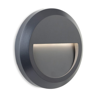 Luminosa Lighting Luminosa Enzo Led Resin Wall & Step Light - Round Graphite Ip65
