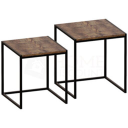Lassic Vida Designs Brooklyn Dark Wood Nest Of Tables Set Of 2 Industrial Design Coffee Side End Table - thumbnail 7