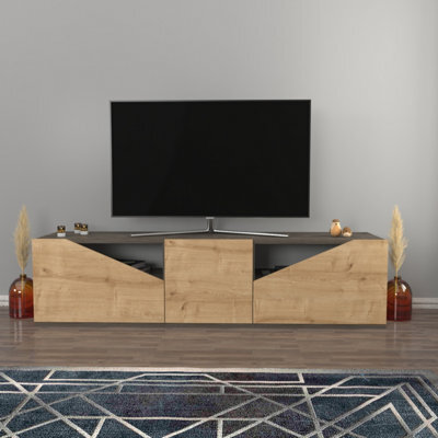 Decorotika Carson Tv Stand Tv Unit For Tv's Up To 72 Inch Wenge Oak - image 1