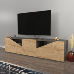 Decorotika Carson Tv Stand Tv Unit For Tv's Up To 72 Inch Wenge Oak - thumbnail 3