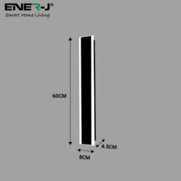 Ener-J Ener - J  Outdoor Acrylic Wall Light 60Cm Cct Switchable And Dimmable With Remote Ip65 Black 12W - thumbnail 6