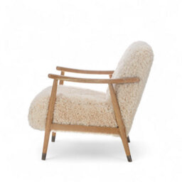 Sheepskin Style Faux Fur Armchair - thumbnail 4
