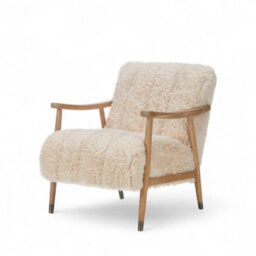 Sheepskin Style Faux Fur Armchair - thumbnail 3