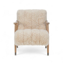 Sheepskin Style Faux Fur Armchair - thumbnail 2