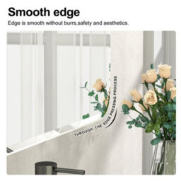Keepreaper 60X70Cm Beveled Edge Frameless Arched 2 Door E1 Moisture-Proof Bathroom Mirror Cabinet Ip44 - thumbnail 7