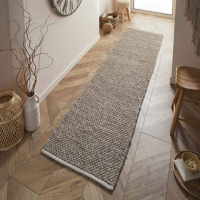 Melrose Hand Woven Grey Sahara Wool Indoor Area Runner Rug 060/230Cm - image 1