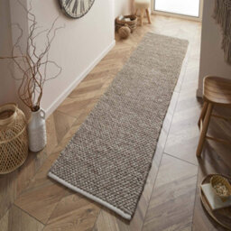 Melrose Hand Woven Grey Sahara Wool Indoor Area Runner Rug 060/230Cm - thumbnail 1