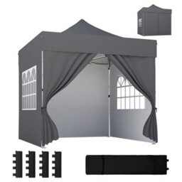 Outsunny 3 X 3 M Heavy Duty Pop Up Gazebo With Sides, Upf50+ Marquee Gazebo - thumbnail 2