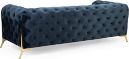Stratus Interiors Modern Italian Chesterfield Sofa Plush Velvet 3 Seater 195W - thumbnail 2