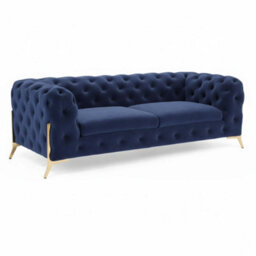 Stratus Interiors Modern Italian Chesterfield Sofa Plush Velvet 3 Seater 195W - thumbnail 1