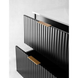Heze Furniture Flow Bathroom Set Of 2 Standing Vanity Cabinets With Basins 120Cm - Black - thumbnail 4