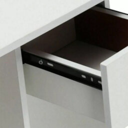 Modern H-Shaped Computer Desk With Storage Shelves & Drawer - White Home Office Pc Gaming Table - thumbnail 4