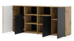 Arte Modern Auris Sideboard Cabinet In Oak Artisan W1800mm X H820mm X D420mm - thumbnail 2
