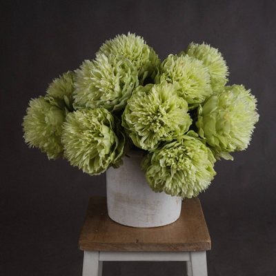Hill Interiors Uk Homeliving Artificial Green Peony - image 1