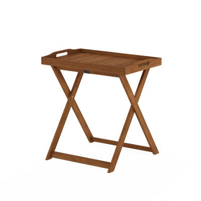 Walplus Turn-N-Tube Pair Of 3-Tier End Tables, Compact Storage Shelves, French Oak/black - image 1