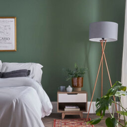 Valuelights Camden Copper Tripod Floor Lamp With Charcoal Drum Shade - thumbnail 5