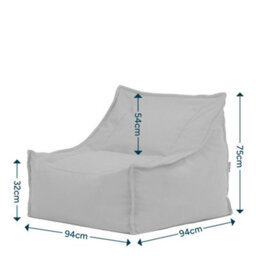 icon Alto Bean Bag Armchair, Olefin Khaki - thumbnail 9