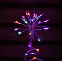Samuel Alexander 30Cm Set Of 4 Light Up Silver Shaped Christmas Tree Garden Path Lights With 200 Rainbow Leds - thumbnail 8