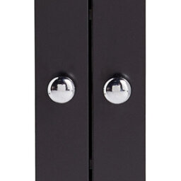 Bathroom Mirror Cabinet Wall Mounted Black 2 Door Storage Cupboard - thumbnail 5
