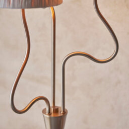 Loops Stylish 1560mm Tall Floor Lamp With Raffia Shades And Aged Brass Finish - thumbnail 6
