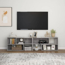 Berkfield Durable Tv Cabinet Concrete Grey 149X30X52 Cm Engineered Wood - thumbnail 3