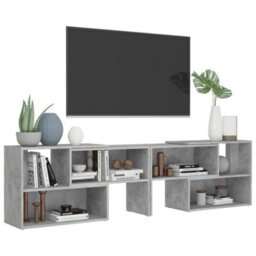 Berkfield Durable Tv Cabinet Concrete Grey 149X30X52 Cm Engineered Wood - thumbnail 4