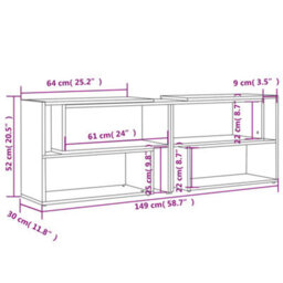 Berkfield Durable Tv Cabinet Concrete Grey 149X30X52 Cm Engineered Wood - thumbnail 8