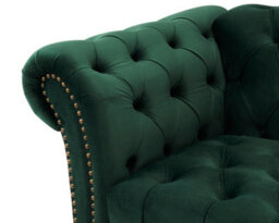 Home Detail Mayfair Velvet Fabric 1.5 Seater Sofa, Green - thumbnail 6