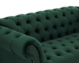 Home Detail Mayfair Velvet Fabric 1.5 Seater Sofa, Green - thumbnail 4