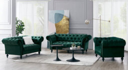 Home Detail Mayfair Velvet Fabric 1.5 Seater Sofa, Green - thumbnail 8