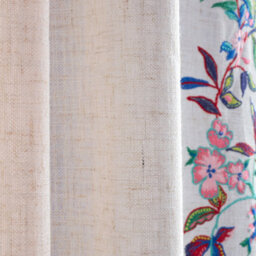 Sophie Robinson Flourish Floral Embroidered Tab Top 140X137Cm Voile Curtain Panel Bright - thumbnail 5