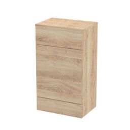 Hudson Reed Fusion Wc Unit, Stylish Bathroom Storage Unit, Bleached Oak, 500mm - thumbnail 1