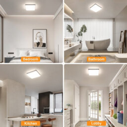 Pheashine Sleek 36W Square Led Ceiling Light 23X23Cm Recessed Panel 4500K Neutral Light For Bedrooms Kitchens And Hallways - thumbnail 8