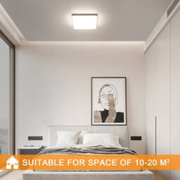 Pheashine Sleek 36W Square Led Ceiling Light 23X23Cm Recessed Panel 4500K Neutral Light For Bedrooms Kitchens And Hallways - thumbnail 7