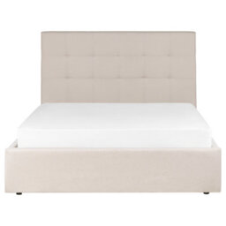 Beliani Ottoman Bed Fabric Lorient 140 X 200 Cm (Eu Double) Beige - thumbnail 6